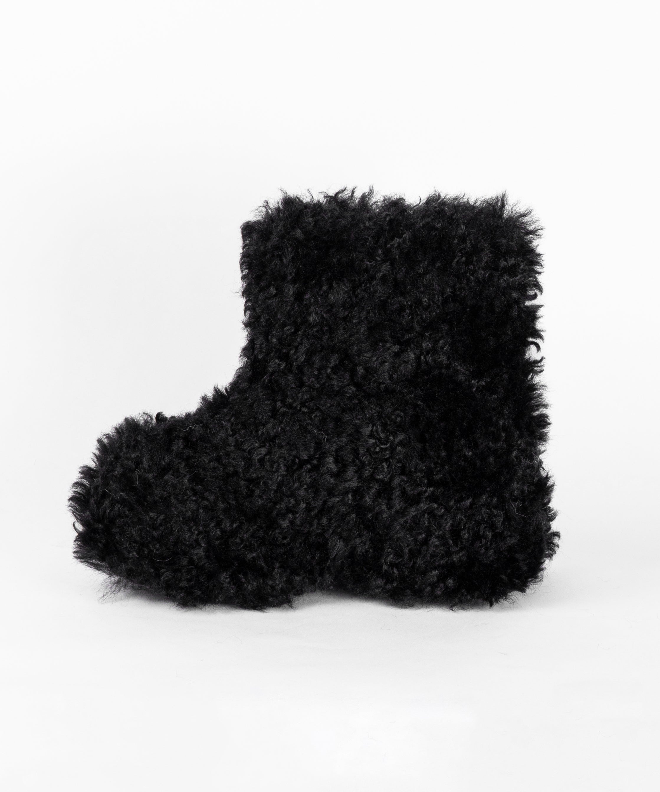 厚底テディボアショートブーツ ／ platform teddy boa short boots