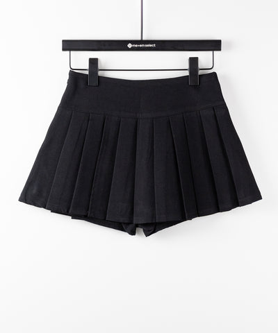 【 ２color 】プリーツマイクロミニスカパン ／ pleated micro mini skirt pants