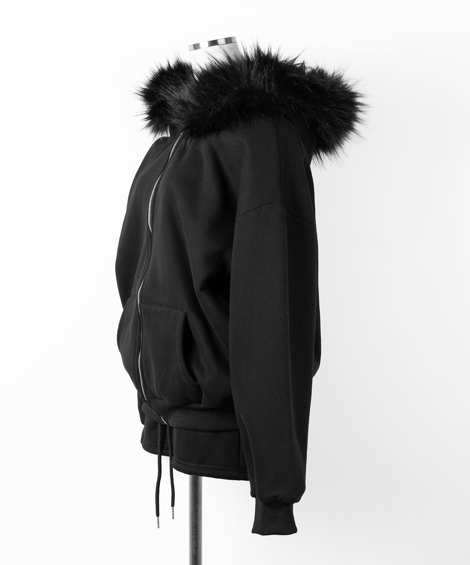 【 セットアップ 】裏起毛ファーフードオーバージップパーカー＆スウェットショートパンツ ／ Urakimo fur over zip hoodie ＆ sweat short pants SETUP