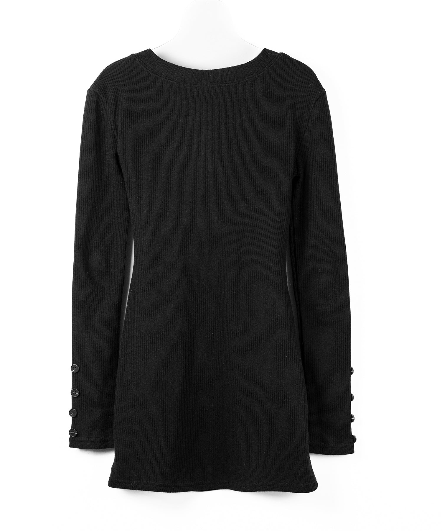 裏起毛ヘンリーネックタイトミニワンピース ／ urakimo henley neck tight mini onepiece