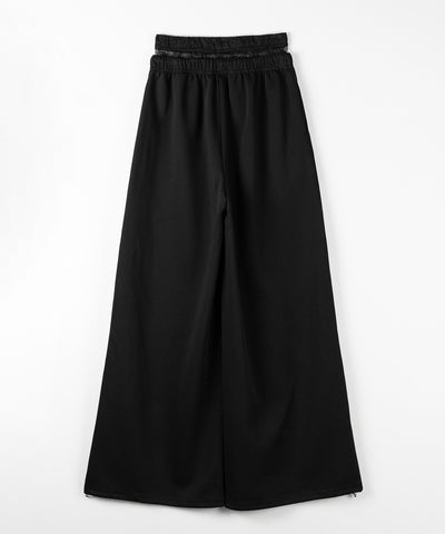 ウエストレースレイヤードスウェットパンツ ／ waist lace layered sweat pants
