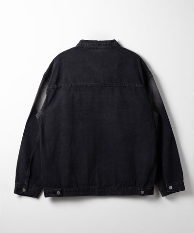【 ２color ／ ２size 】グラデーションヴィンテージウォッシュオーバーデニムジャケット ／ gradation vintage wash over denim jacket