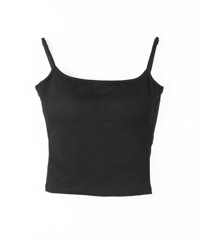 【 カップ付き 】スクエアネックストラップスリムキャミソール ／ square neck strap slim camisole