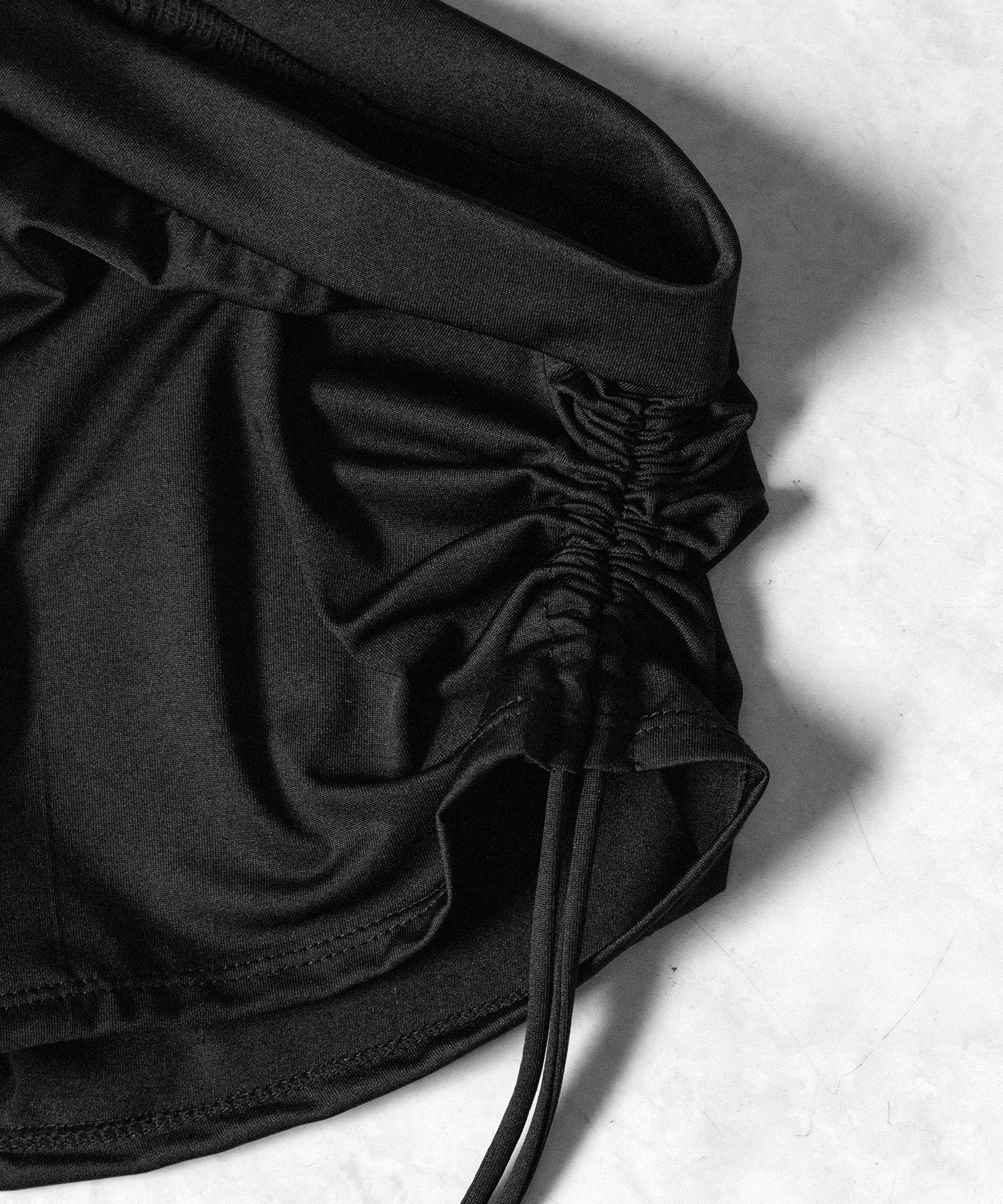 【 レディース水着／３点セット 】シアートップス付き　シャーリングリボンホルターネックハイウエストビキニ ／ ( 3piece ) sheer tops SET shirring ribbon halter neck high waist bikini
