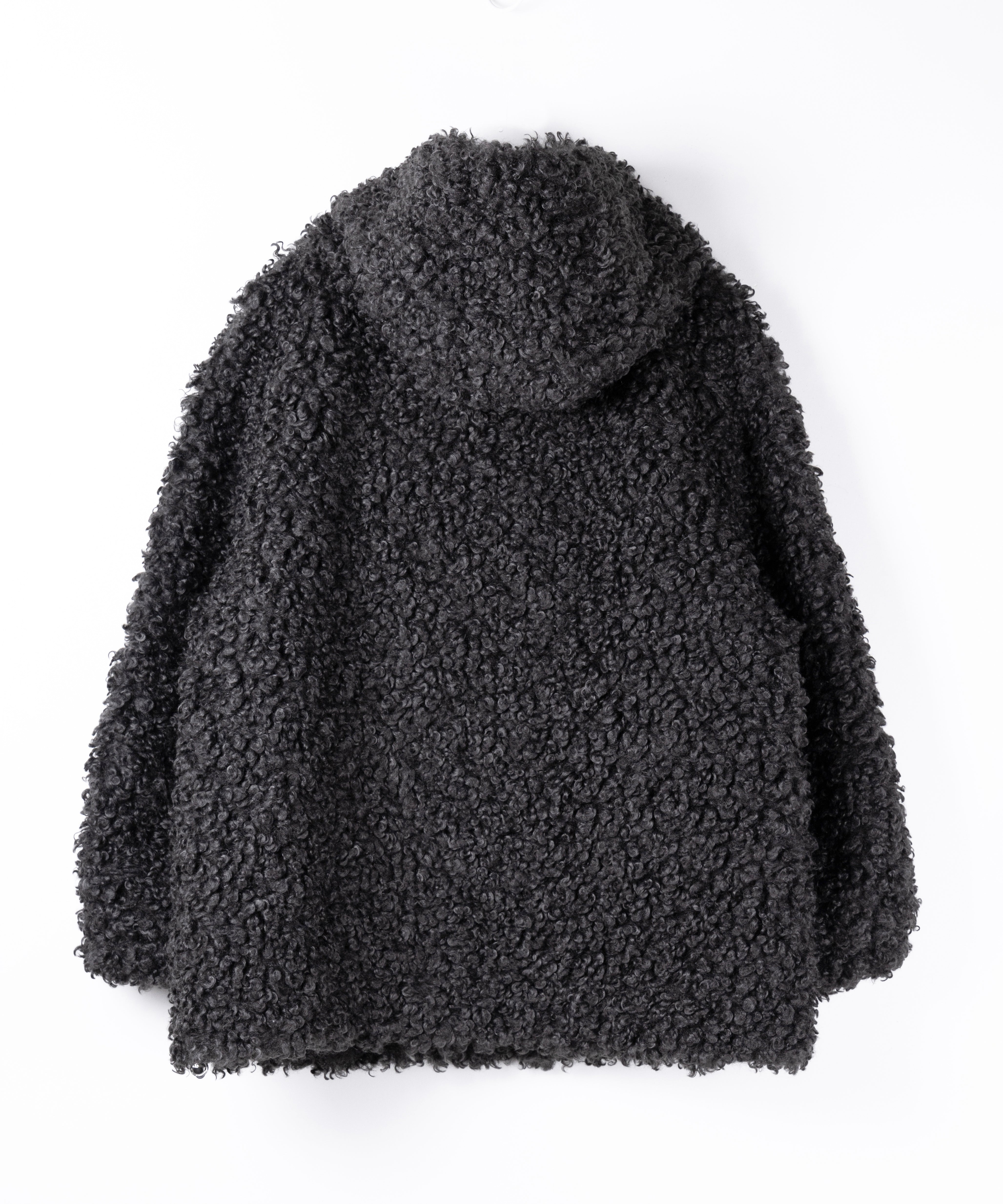 【 限定先行販売 】プードルボアミドルフーディコート ／ poodle boa middle hoodie coat
