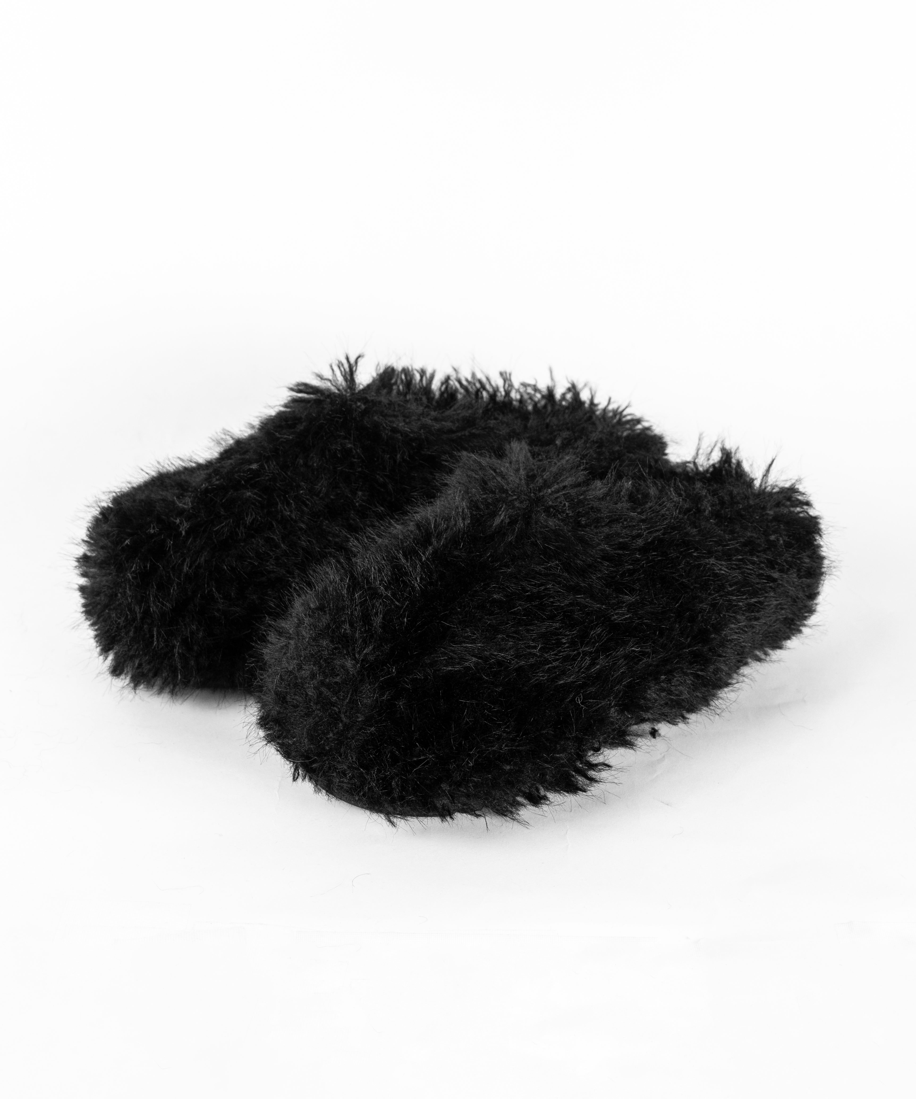クリンクルフェイクファールームシューズ ／ crinkle fake fur room shoes