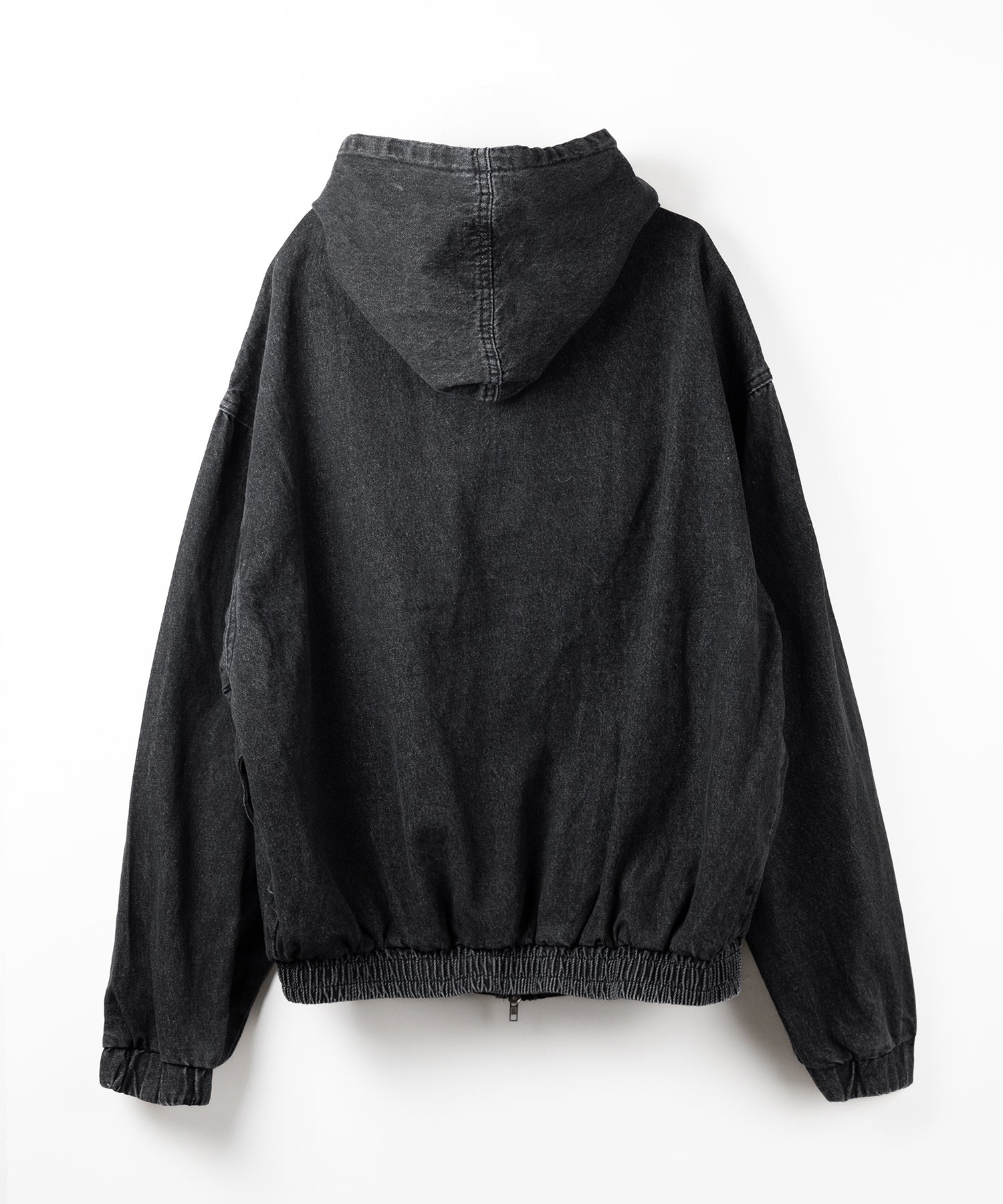 【 ２color 】ヴィンテージデニムダブルジップフードブルゾン ／ vintage denim double zip hoodie blouson