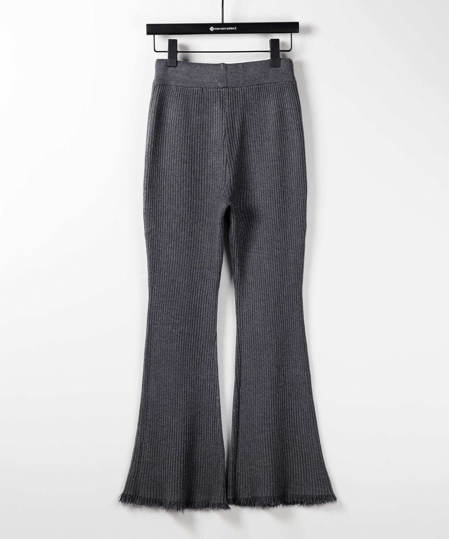 【 ２color 】フリンジリブニットフレアパンツ ／ fringe lib knit flare pants
