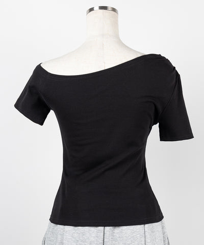 ストリングリボンスリムフィットTシャツ ／ string ribbon slim fit T-shirts