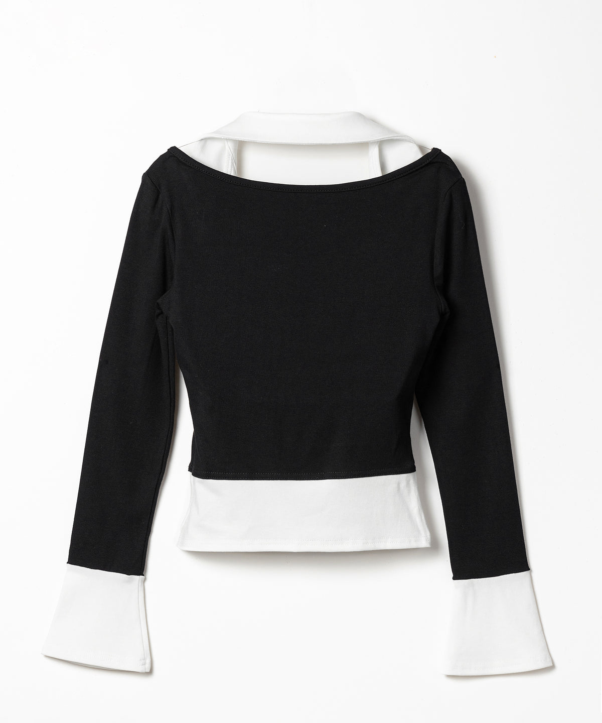 カットアウトフェイクレイヤード長袖Ｔシャツ ／ shirts like cutout fake layered long sleeve T-Shirt