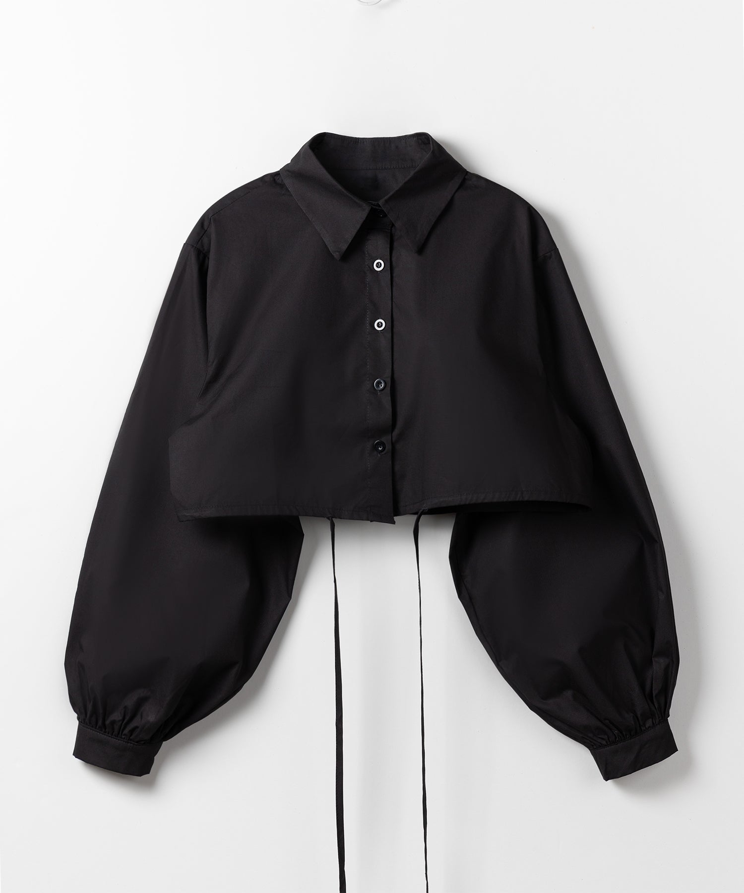 【 ２color 】クロスストラップリボンショートシャツ ／ cross strap ribbon short shirts