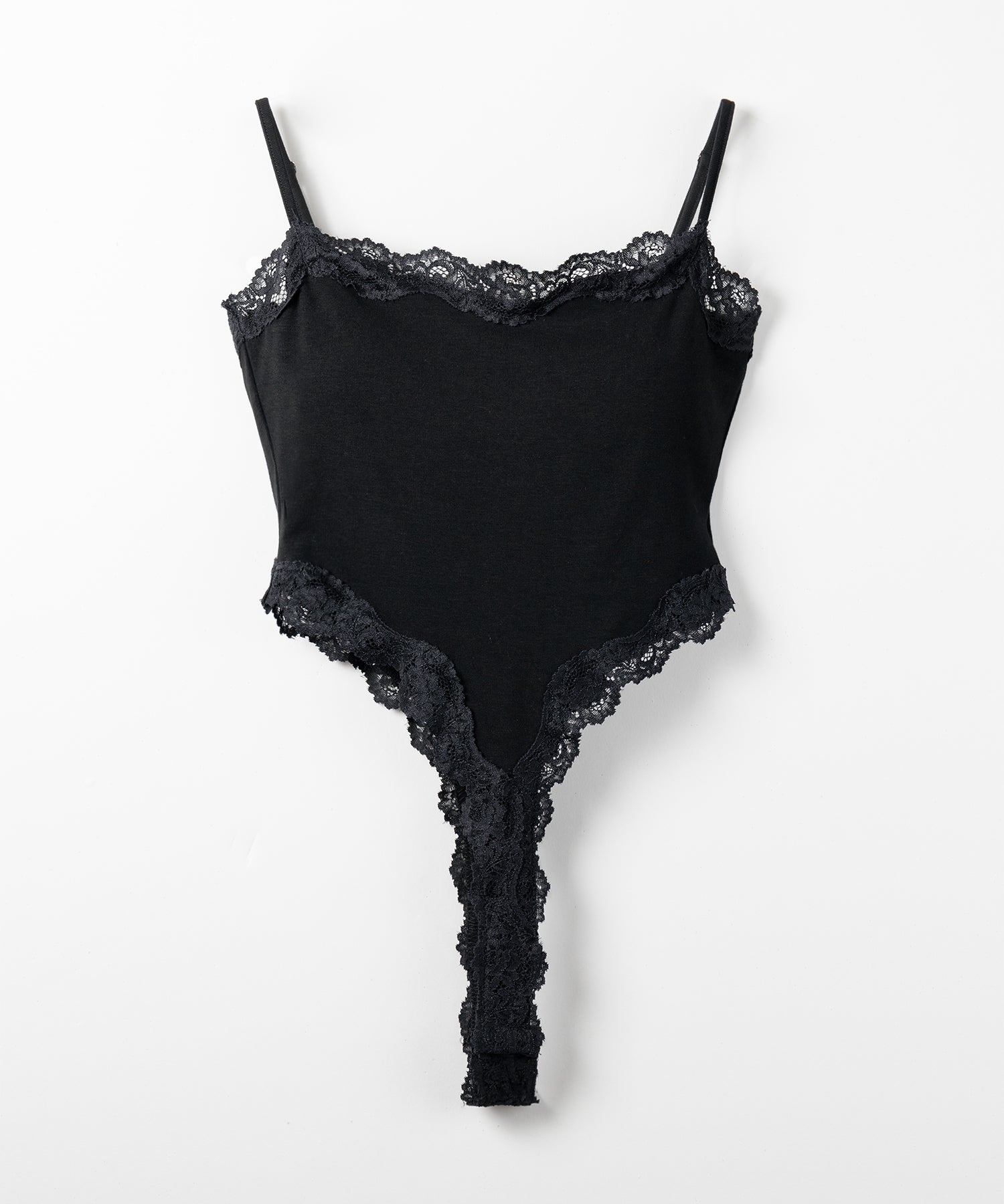 カットアウトレースポイントボディスーツキャミソール ／cutout lace point bodysuit camisole
