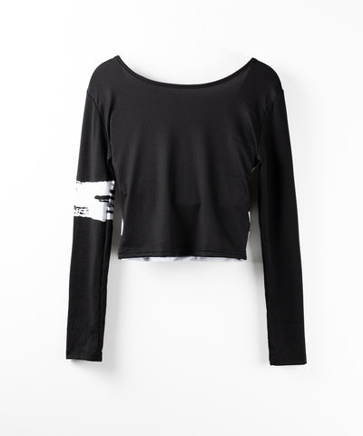 【 ２color 】ヴィンテージプリントショートリブＴシャツ ／ vintage print short lib t-shirt