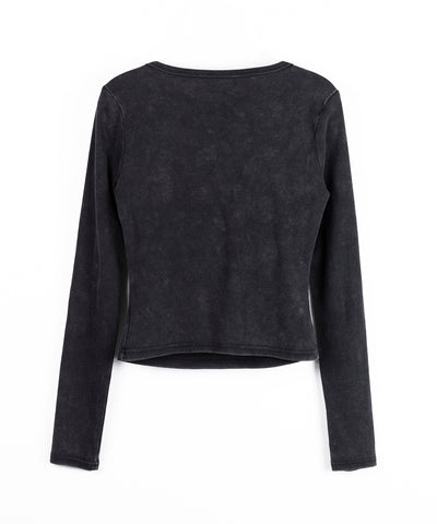 ヴィンテージレースアップアウトポケットスクエアリブロンT ／ vintage laceup outpocket square lib long slleve T-shirts