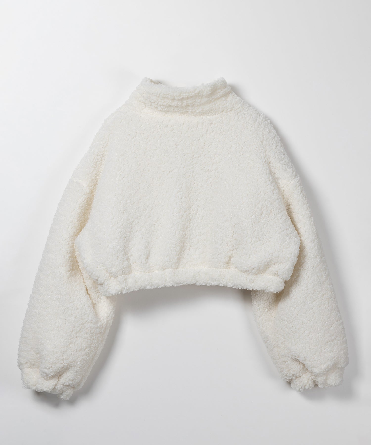 【 ２color 】ジップアップハイネックショートボアブルゾン