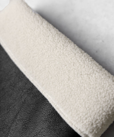 【 ニーハイにもなる２WAY 】ムートンフェイクレザールーズレッグカバー ／ mouton fake leather loose leg cover