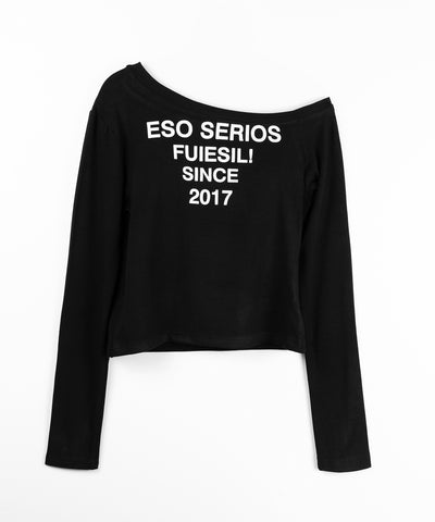 コンパクトロゴワンショルルーズロンT ／ compact logo one-Shoulder loose long-sleeve T-Shirt