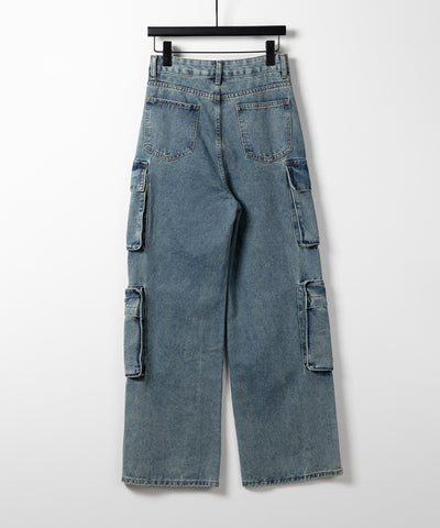 ４ポケットストラップヴィンテージルーズカーゴデニム ／ 4 pocket strap vintage loose cargo denim