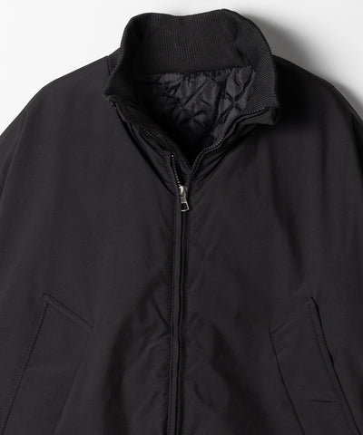 ダブルジップスタンドカラー中綿オーバーブルゾン ／ Double-zip stand-collar padded overblouson