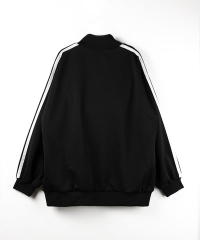 【 無地／配色を選べる２color 】サイドラインオーバーサイズトラックジャケット ／ sideline oversize track jacket