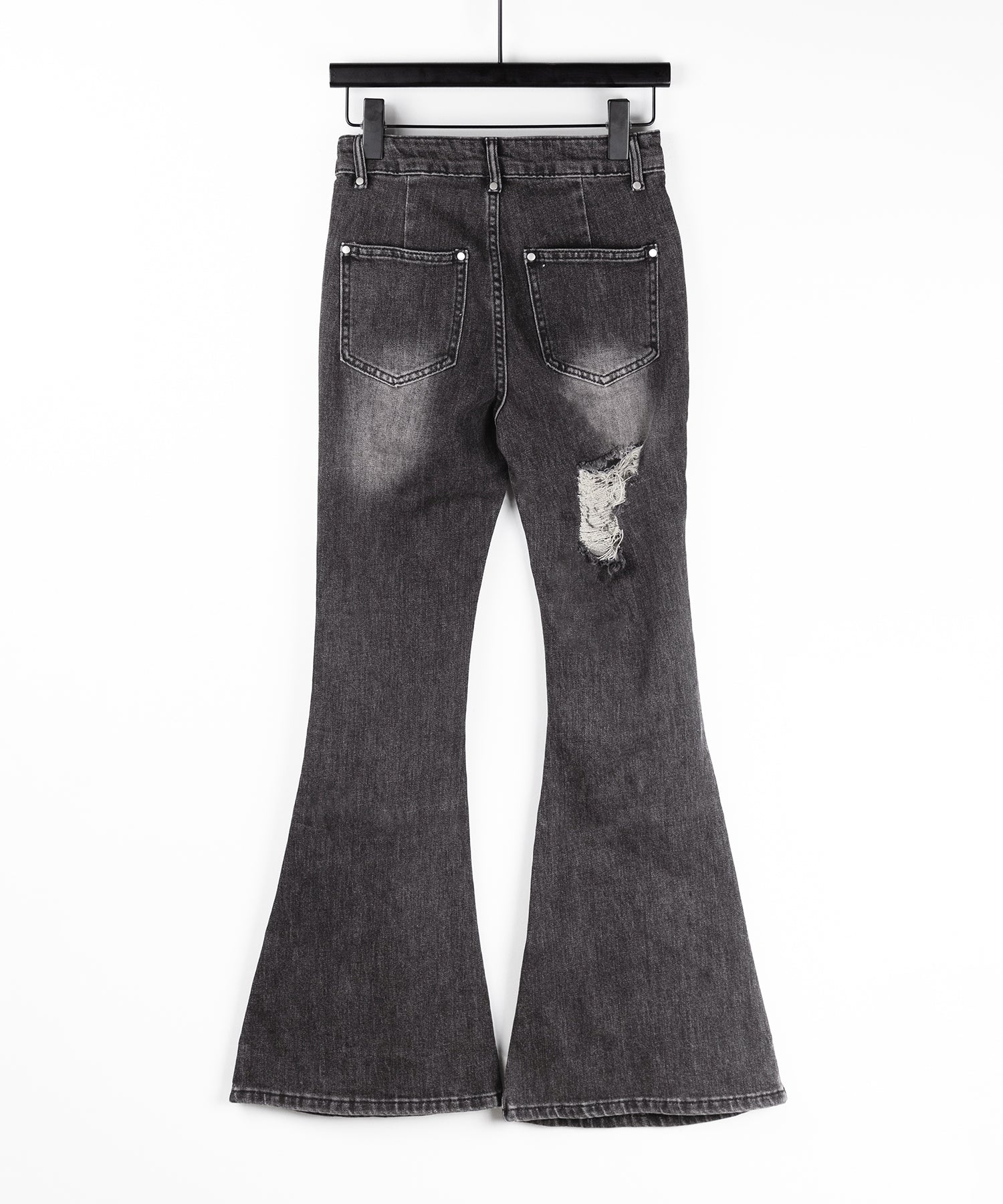 クラッシュダメージヴィンテージフレアデニム ／ crush damage vintage flare denim