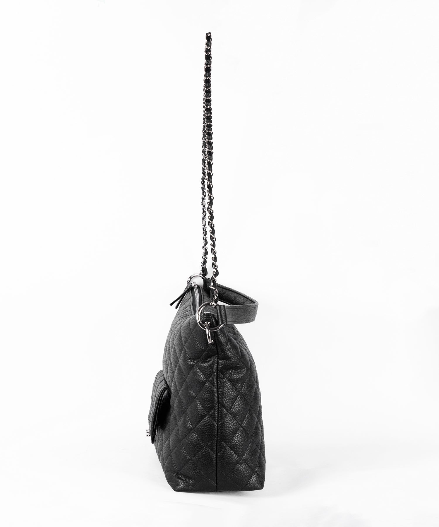 【 ショルダーストラップ付き２WAY 】キルティングスクエアトートショルダーバッグ / quilted square tote shoulder bag