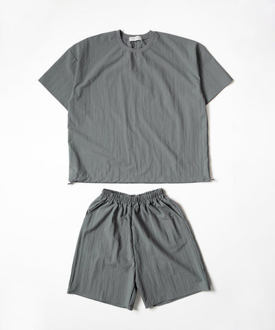 【 上下セットアップ／５色展開 】ワッシャーナイロンプルオーバー＆ショートパンツ SET