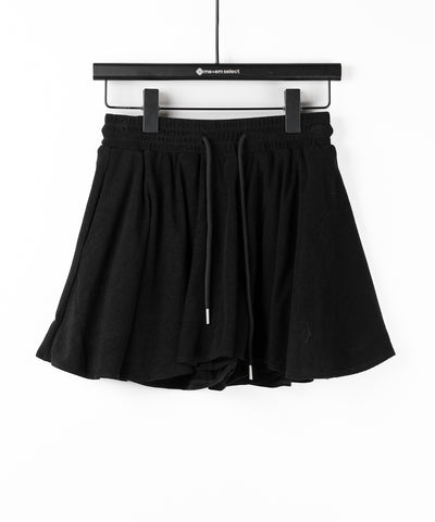 【 ３color ／インナーパンツ裏地付 】ハイウエストカットフレアミニスカート ／ High waist cut flare mini skirt