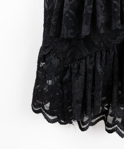 【 ２color 】アシンメトリーフリルレイヤードレースキャミワンピース ／ asymmetry frill layered lace cami onepiece
