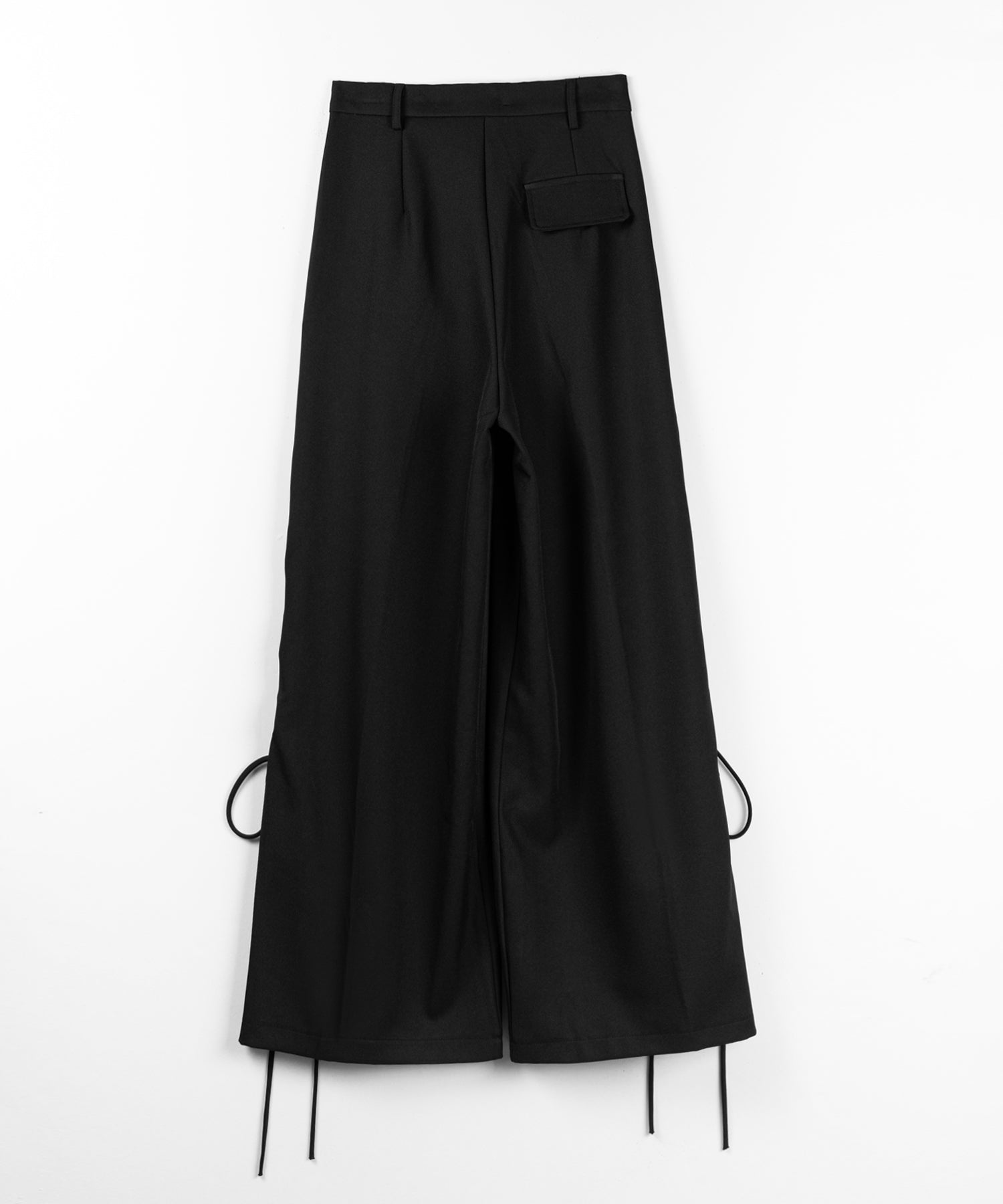 レースアップダブルタックワイドスラックス ／ laceup double tack wide slacks