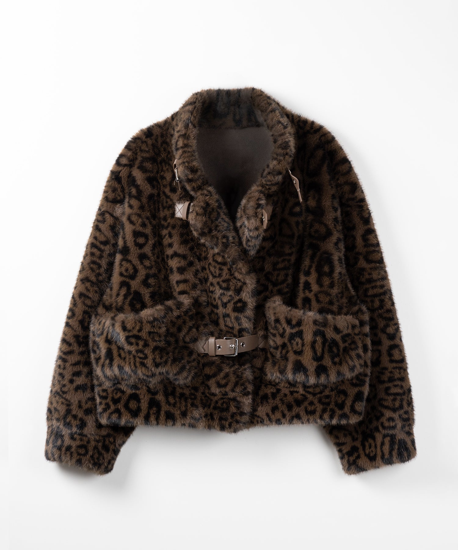 【 ２color 】B-3 レオパードボリュームファーコート ／ B-3 leopard volume fur coat