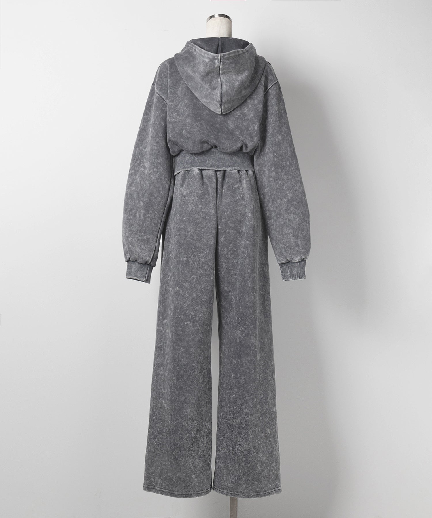 【 セットアップ 】ピグメントヴィンテージショートパーカー ＋ ワイドパンツ SET ／ pigment vintage short hoodie + wide pants SET