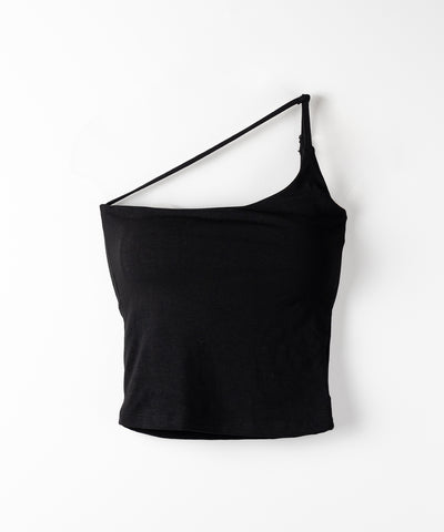 【 ３color ／ カップ付 】ラインストラップワンショルキャミソール ／ line strap one shoulder camisole