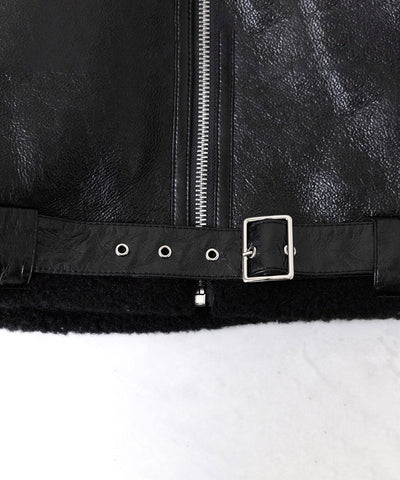 【 限定先行販売 】B-3ヴィンテージレザーボアムートンジャケット ／ B-3 vintage leather boa mouton jacket