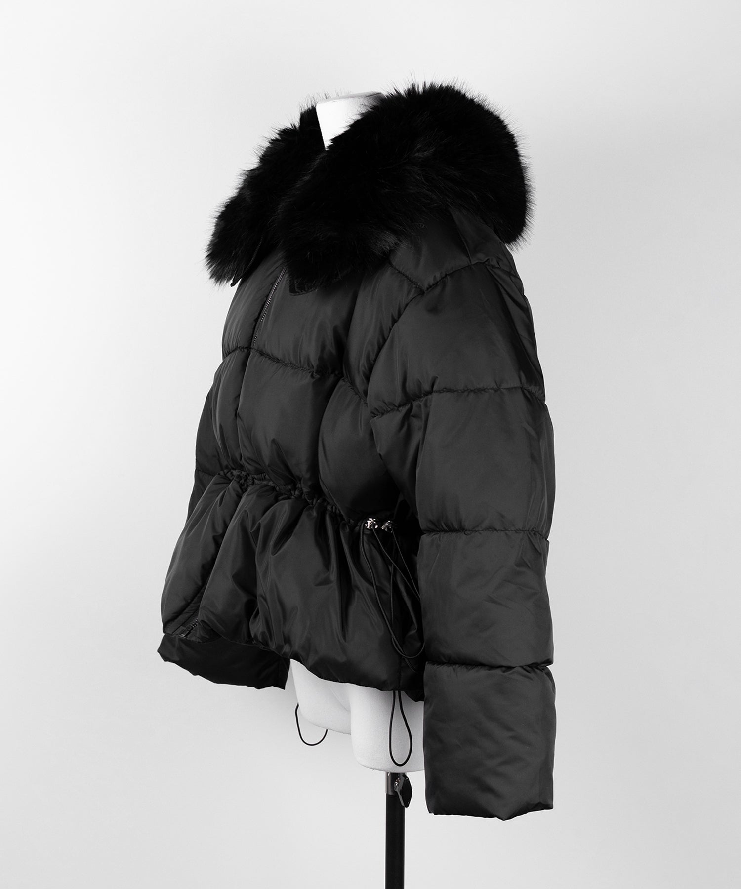 ファーカラーウエストマークミディダウンジャケット ／ fur collar waist-mark midi down jacket