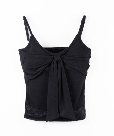 【 ２点セット 】リボンカットソーキャミソール ＋ カーディガンセット ／ribbon cutsew camisole + cardigan SET