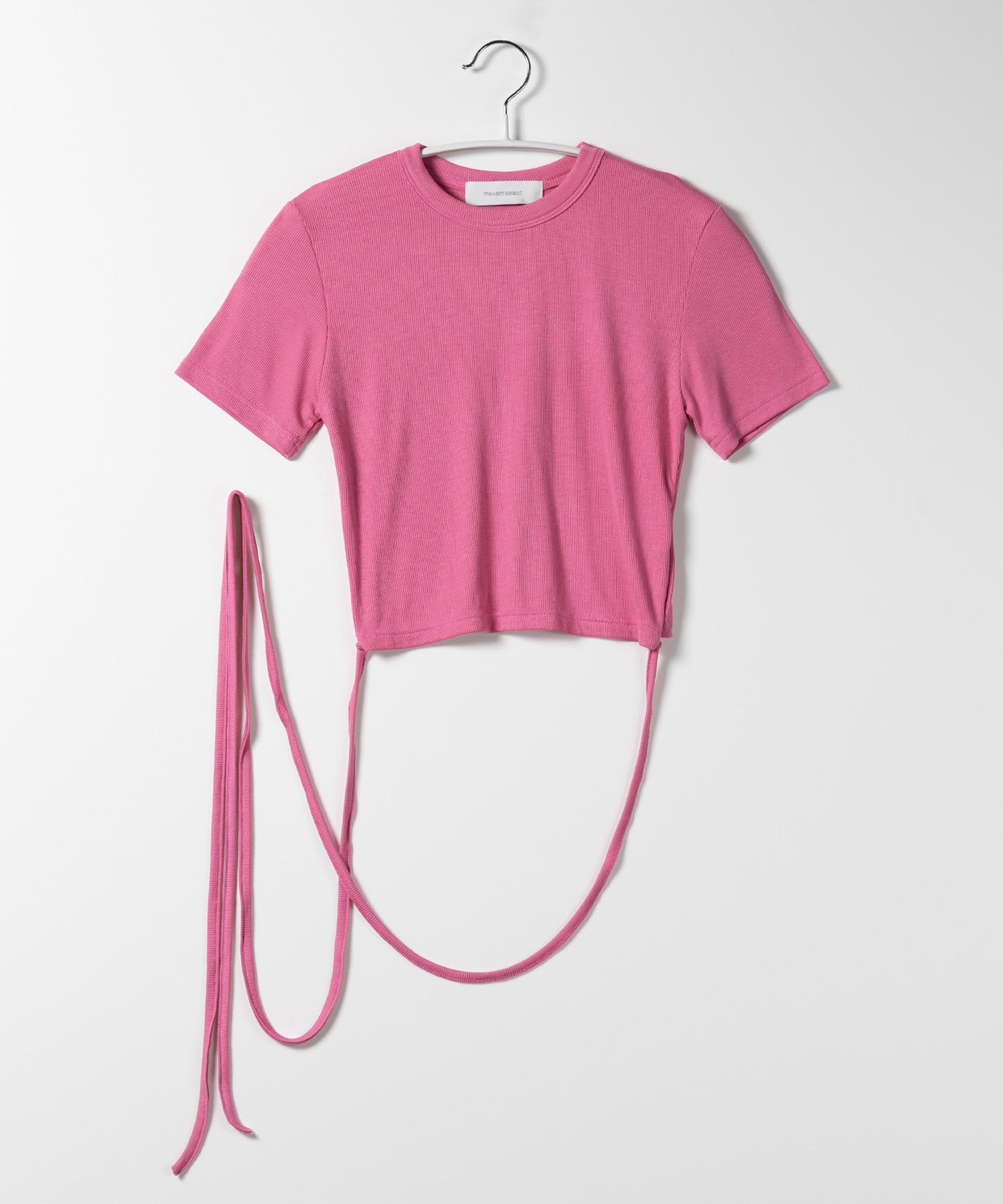 【 ４color 】ストラップウエストリボンショート半袖Ｔシャツ【 韓国製 】