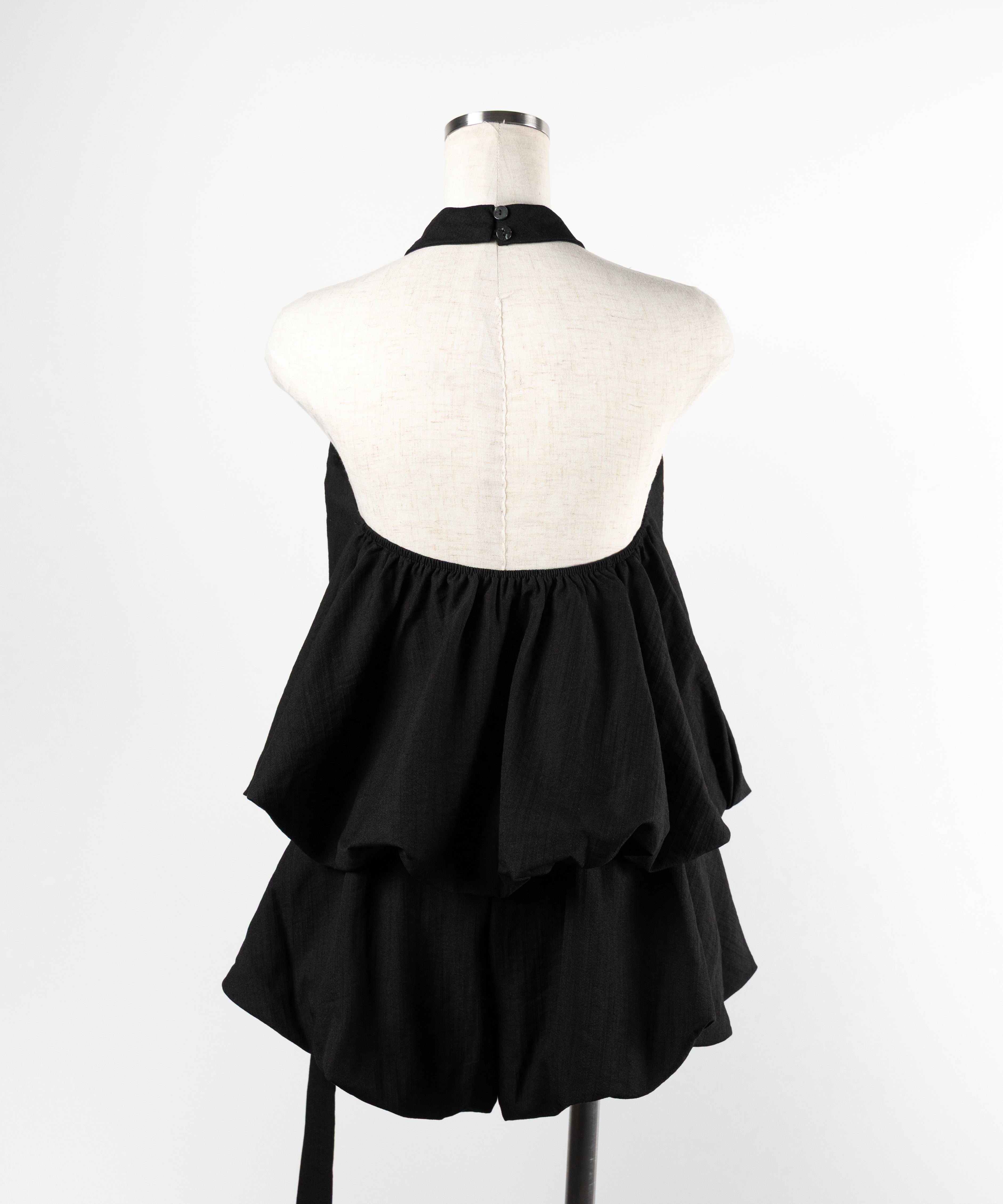 【 ベルト付 】ワンホンホルターネックギャザーフレアセットアップ ／ wanghong halter neck gathered flare SETUP