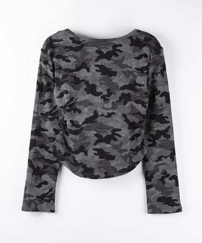 ヴィンテージカモフラアウトポケットジップロンT ／ vintage camouflage out pocket zip longsleeve T-shirt