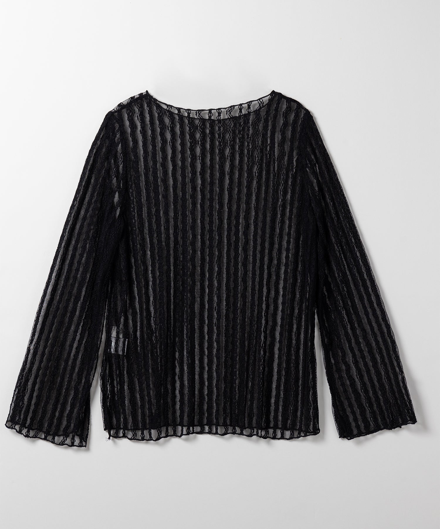 【 ２WAY 】ワンショルワイドスリーブルーズシアートップス ／ one shoulder wide sleeve loose sheer tops