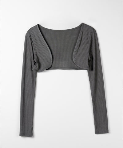【 ２点セット 】シャーリングリボンベアトップス ＆ ショートカーディガン SET ／ shirring ribbon bare tops & short cardigan SET
