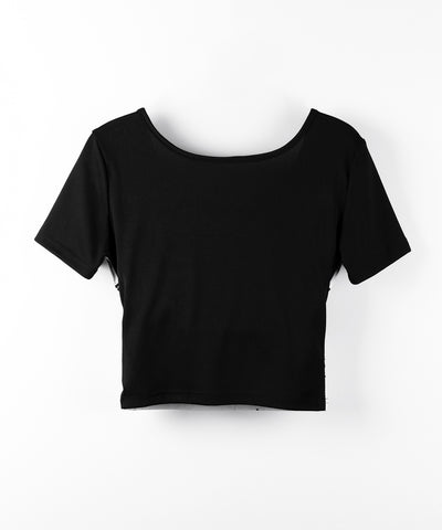 ヴィンテージプリント半袖ショートリブＴシャツ ／ vintage print short sleeve short lib t-shirt