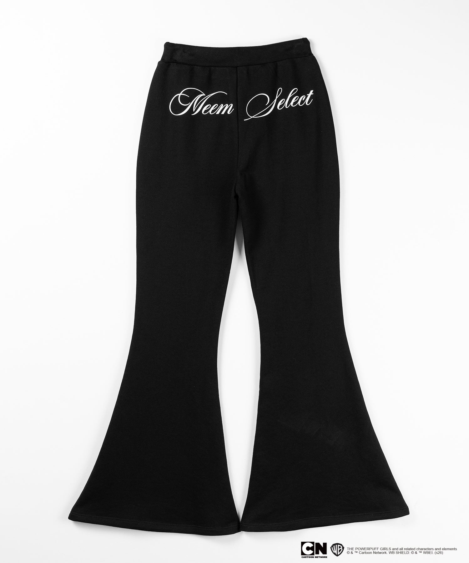 【THE POWERPUFF GIRLS】パワーパフガールズバックレタリングロゴスウェットフレアパンツ / back lettering logo sweat flare pants【 セットアップ着用可能 】