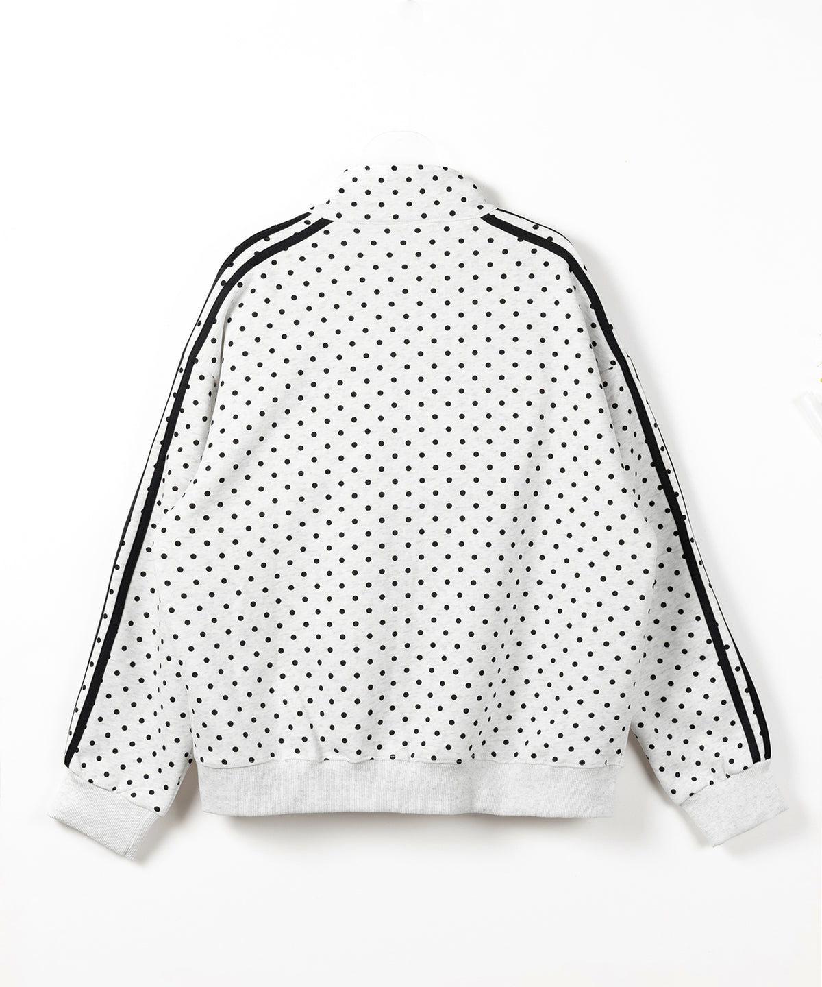 胸ロゴ刺繍ドットラインオーバースウェットブルゾン ／ chest logo embroidery side dot line over sweat blouson