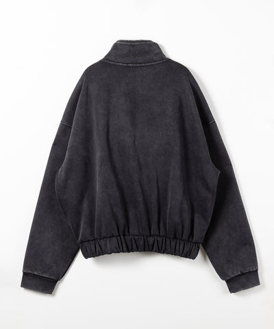 ピグメントヴィンテージジップアップオーバースウェットブルゾン ／ pigment vintage zipup over sweat blouson