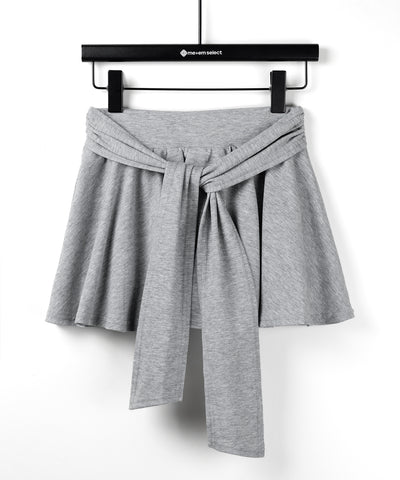 ラップレイヤードフレアミニスカパン ／ wrap layered flare mini skirt pants