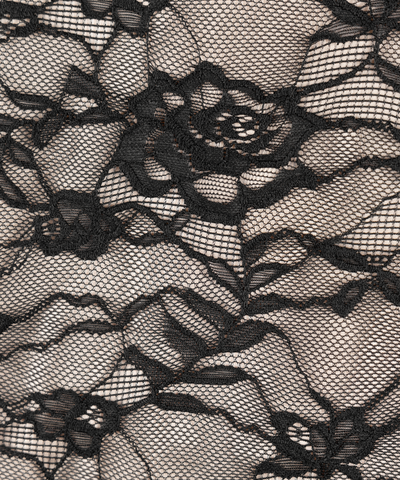 【 裏起毛 】フロントリボンレースレイヤードスクエアネックトップス ／ urakimo front ribbon lace layered square neck