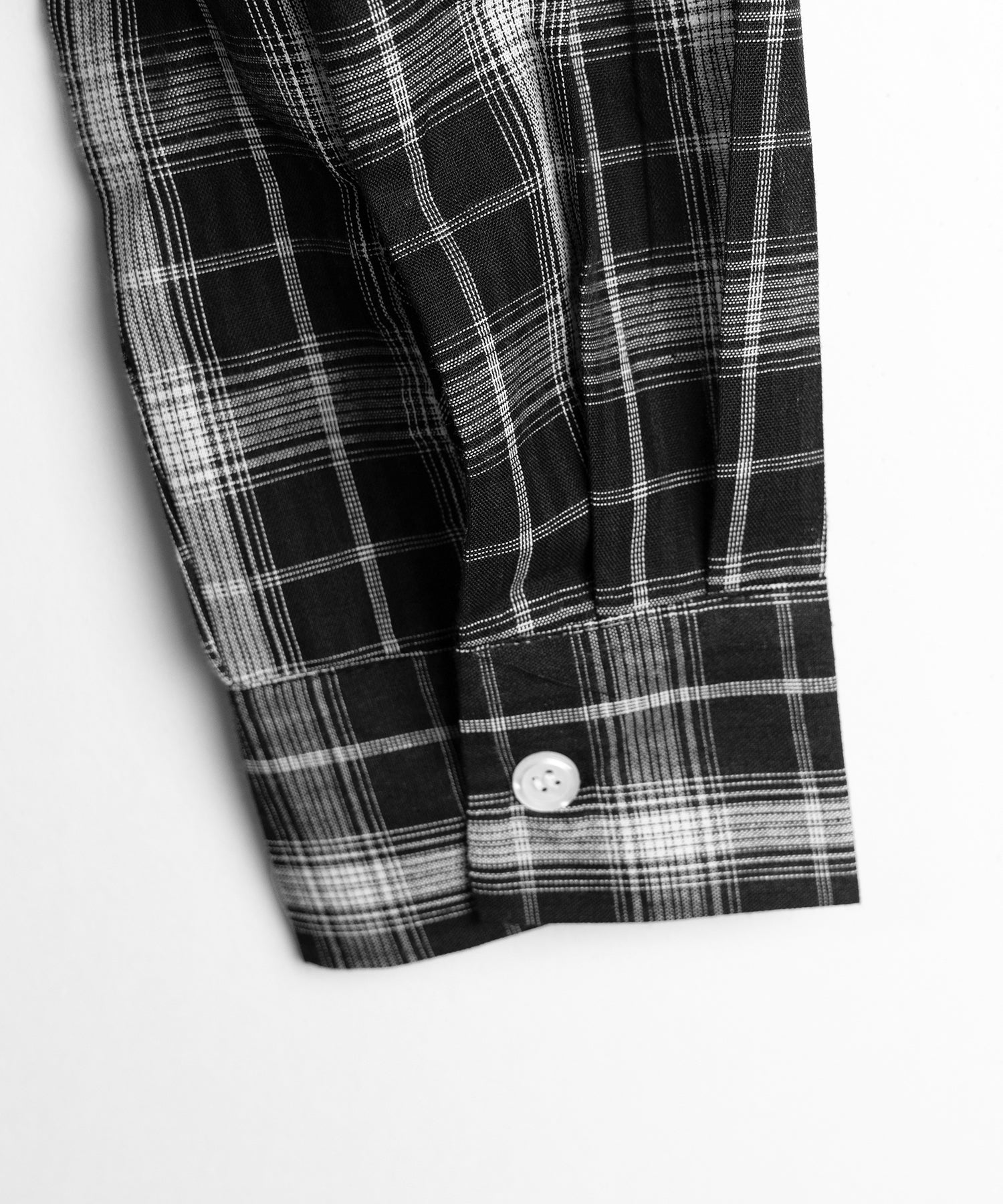 ビッグシルエットブラックシアーチェックシャツ ／ big silhouette black sheer check shirt