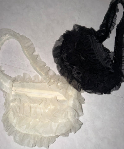 チュールフリルショルダーボディバッグ／ tulle frill shoulder body bag
