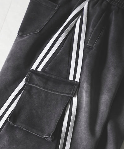 サイドラインヴィンテージワイドカーゴスウェットハーフパンツ / sideline vintage wide cargo sweat half pants